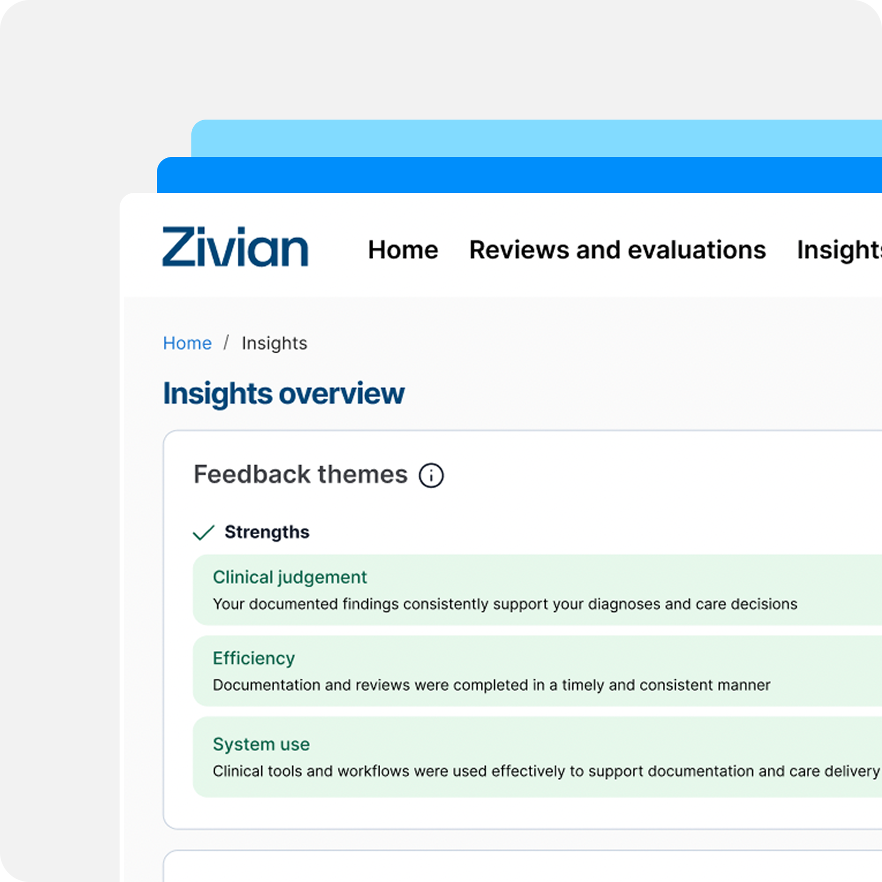 Zivian Elevate insights dashboard
